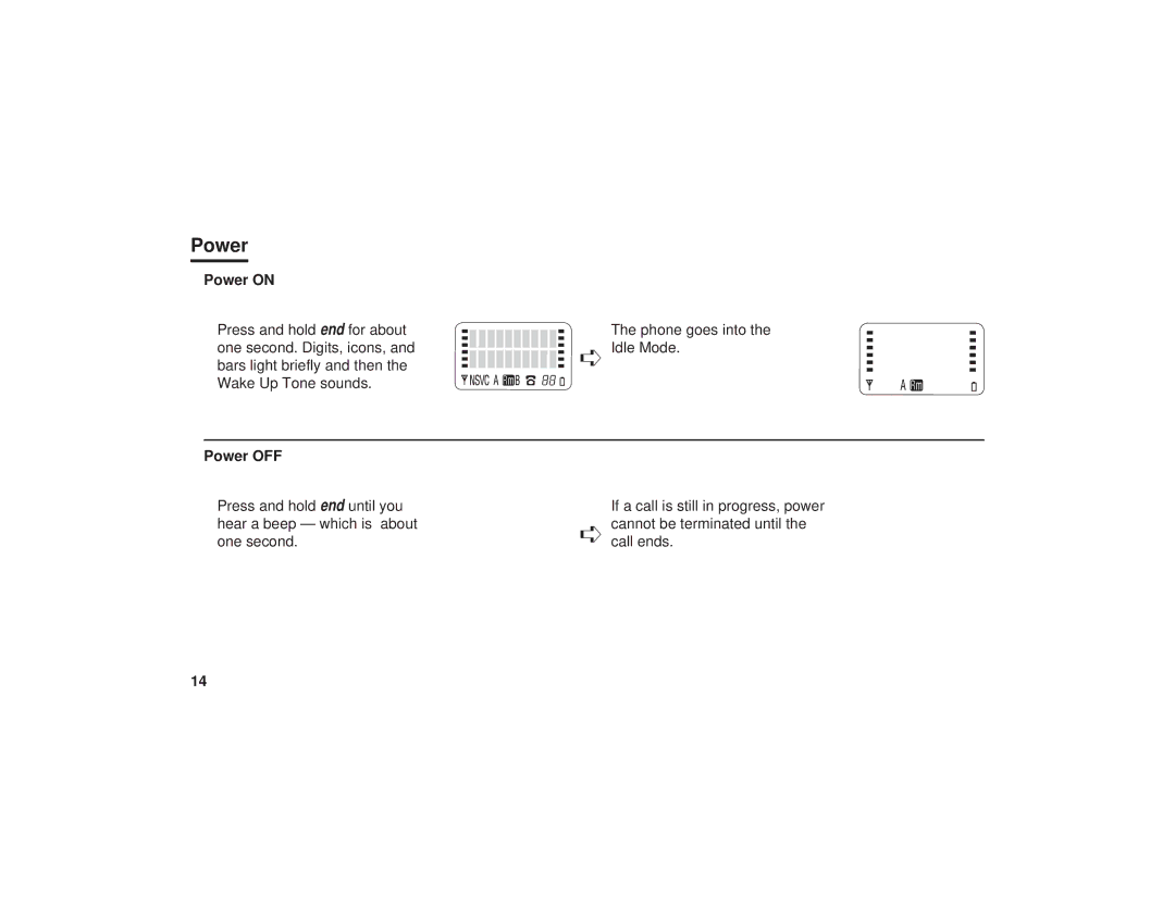 Uniden PCD1080, PCD1086, PCD1087 manual Power on, Power OFF 