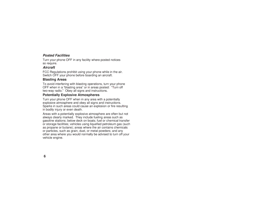 Uniden PCD1086, PCD1080, PCD1087 manual Blasting Areas, Potentially Explosive Atmospheres 