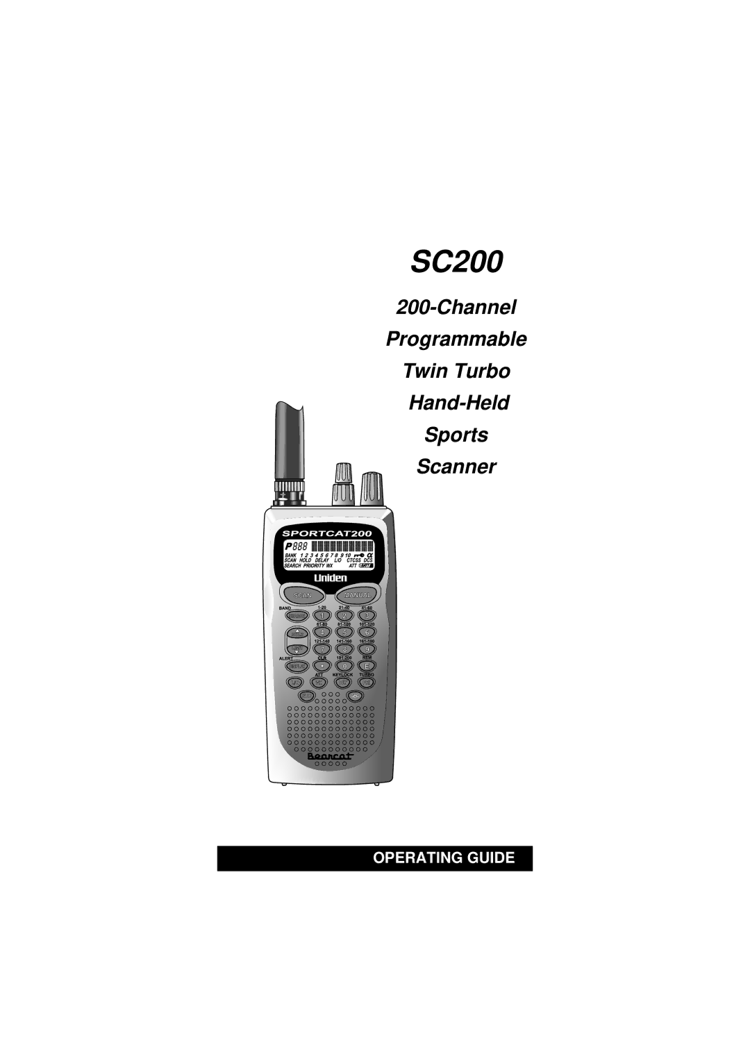 Uniden SC200 manual 