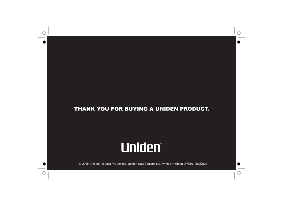 Uniden SS E15 owner manual Thank YOU for Buying a Uniden Product 
