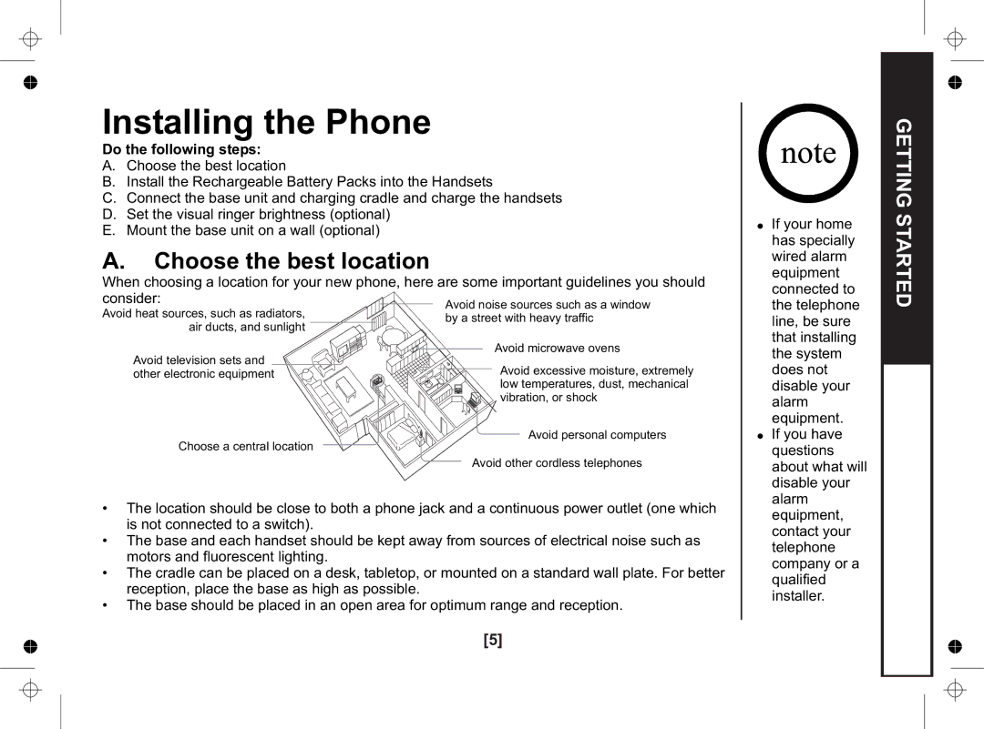 Uniden SS E15+1 owner manual Installing the Phone, Choose the best location 