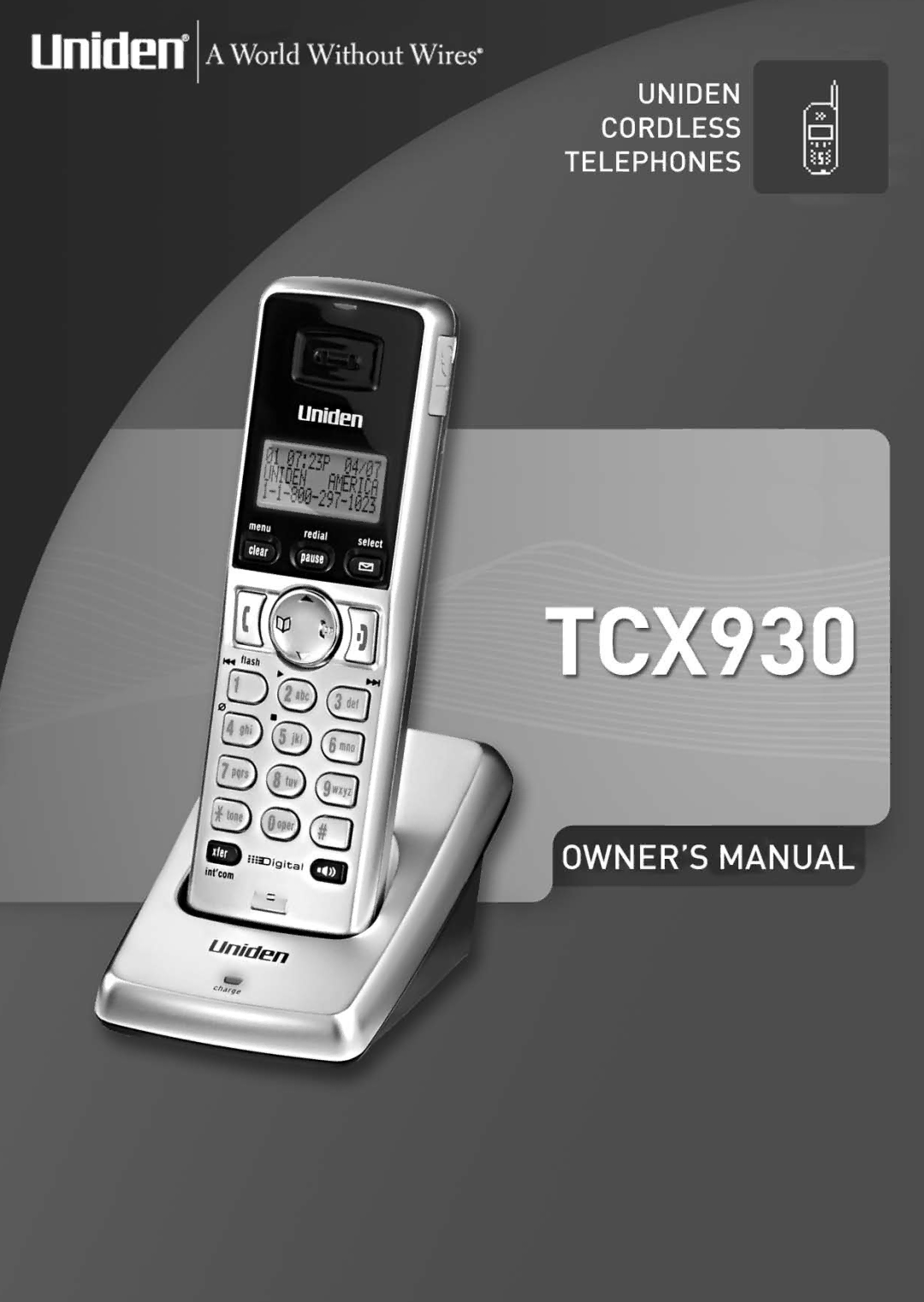 Uniden TCX930 manual 