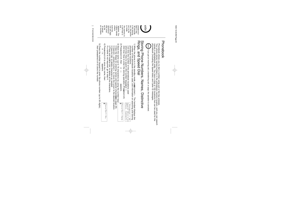 Uniden TRU 440 Series, TRU 440-2 Series manual Phonebook locations 