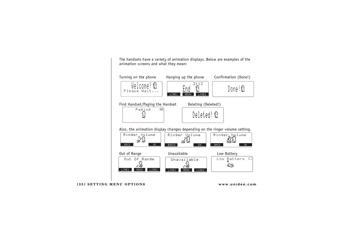 Uniden TRU 8866 owner manual Find Handset/Paging the Handset Deleting Deleted 