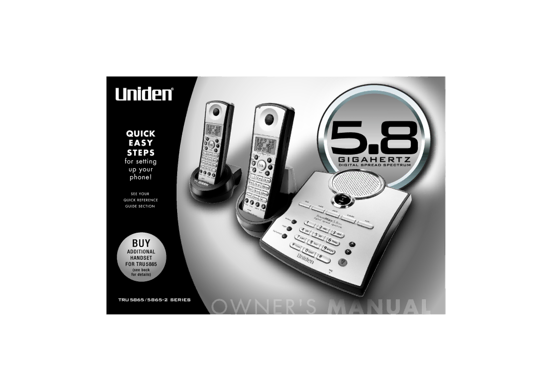 Uniden TXC580, TRU5865 manual 