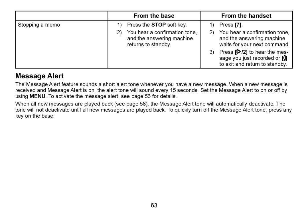 Uniden TRU9485-2, TRU9085 Series, TRU9485Series manual Message Alert 