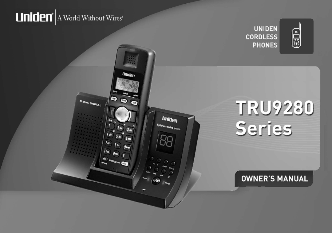 Uniden TRU9280 manual 