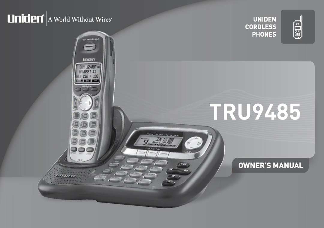 Uniden TRU9485 manual 