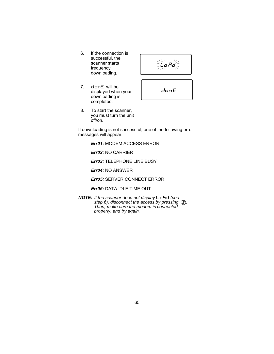 Uniden UBC 245XLT manual 