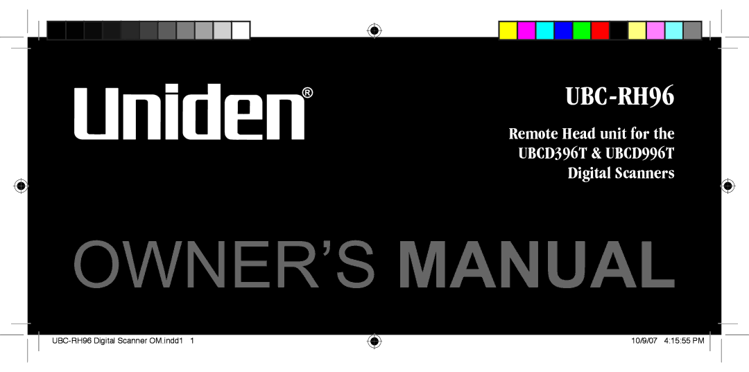 Uniden UBC-RH96 manual 