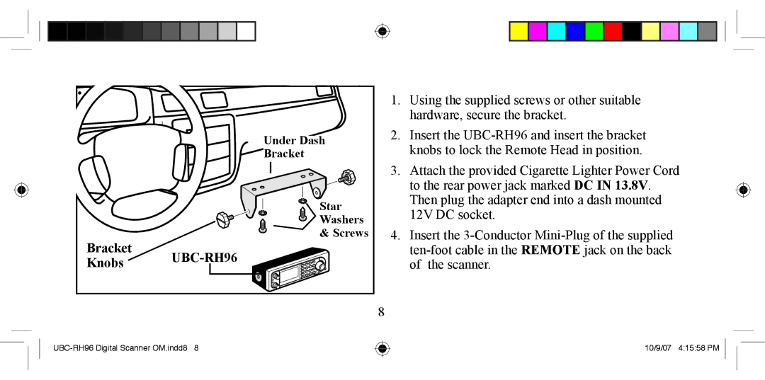 Uniden UBC-RH96 manual 