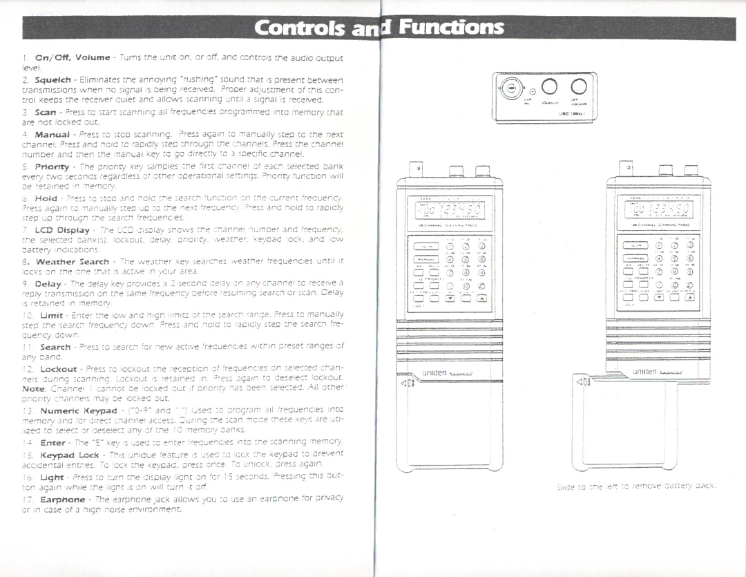 Uniden UBC100XLT manual C2 @, DO0@@ 