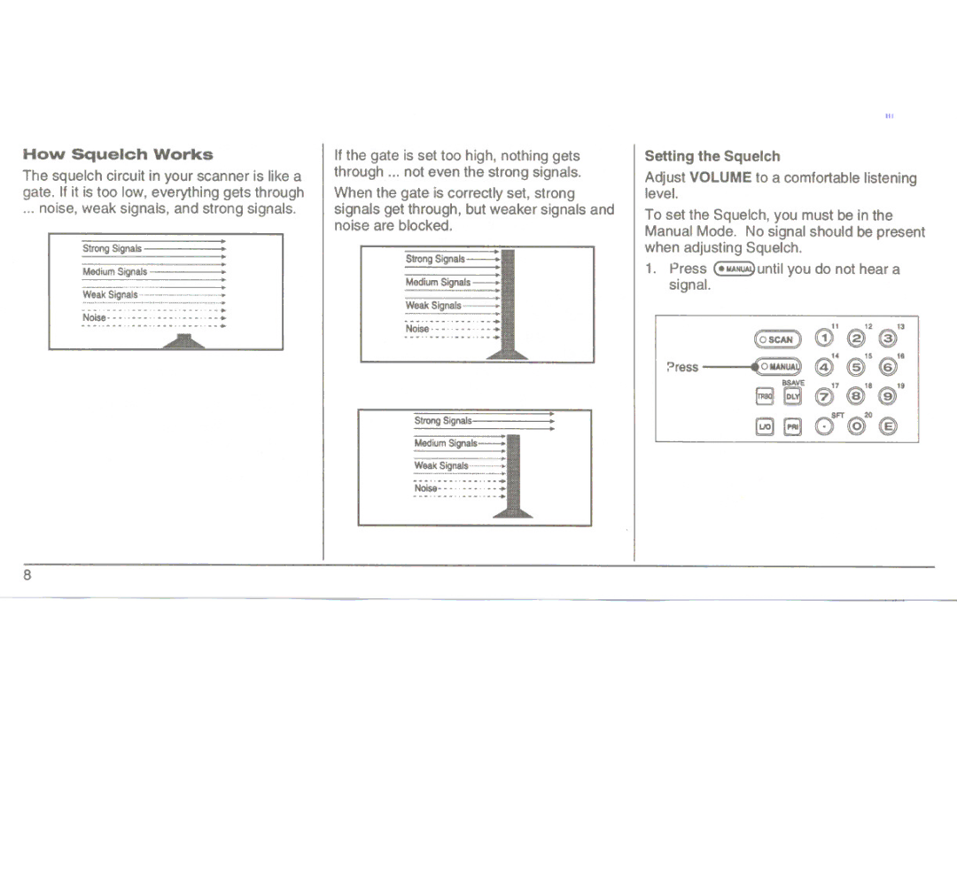 Uniden UBC3000XLT manual 880@@, How Squelch Works 
