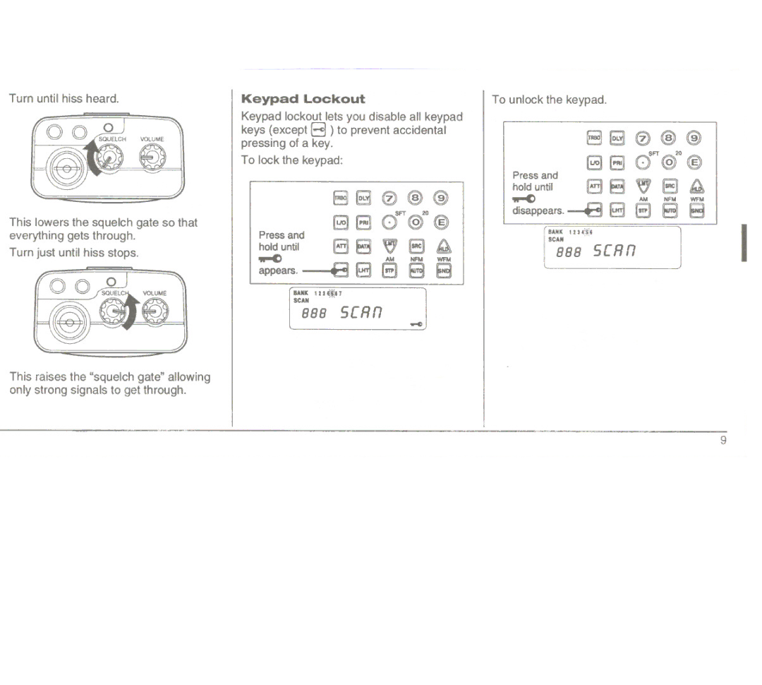 Uniden UBC3000XLT manual 81~, Keypad Lockout 