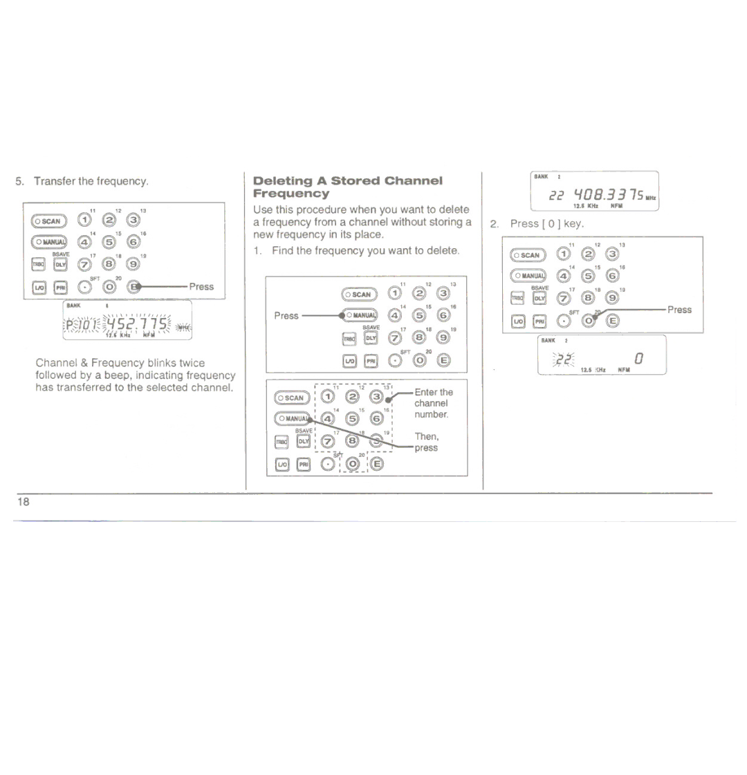 Uniden UBC3000XLT manual O@20@1-I, Transfer the frequency, Deleting a Stored Channel Frequency 