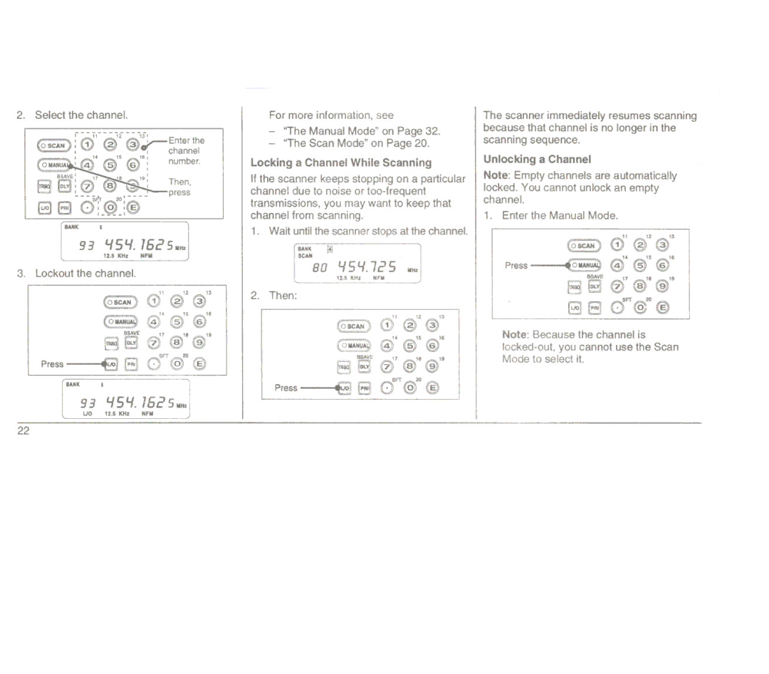 Uniden UBC3000XLT manual 8130@@, Unlocking a Channel 
