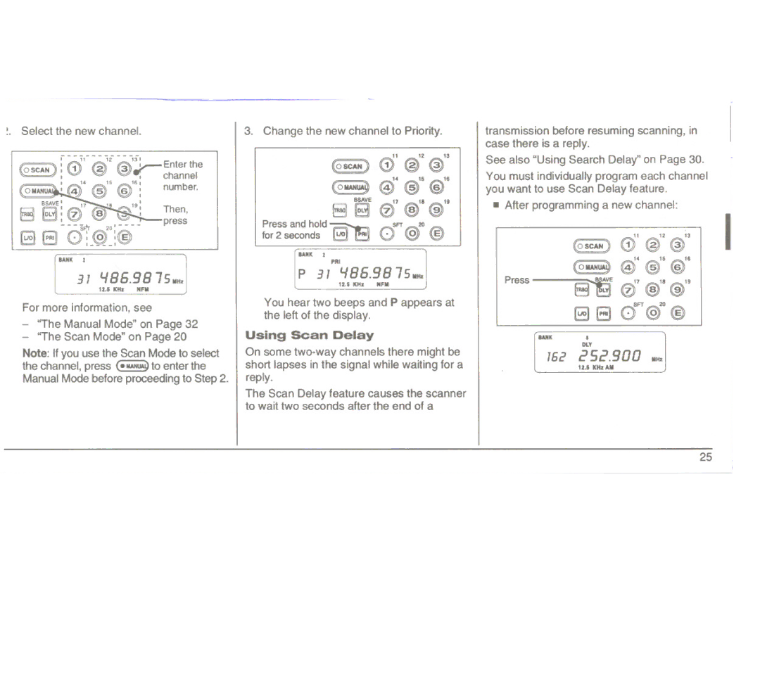 Uniden UBC3000XLT manual Using Scan Delay 