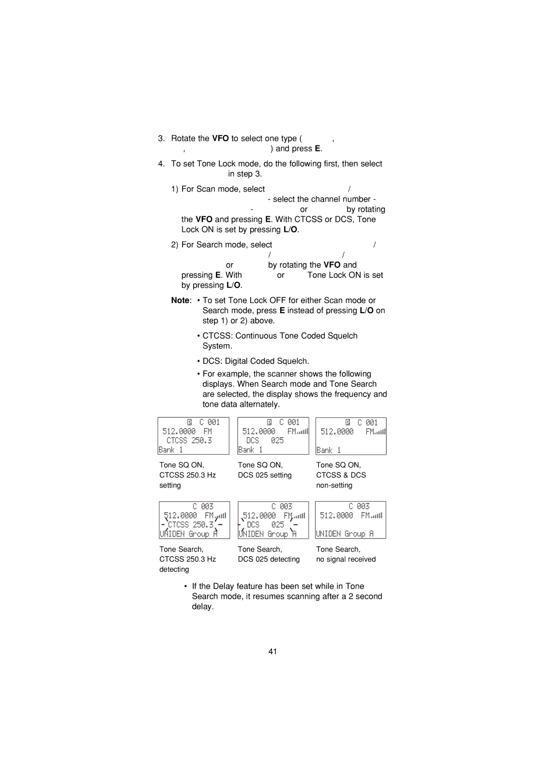 Uniden UBC3300XLT manual 001 512.0000 FM Ctcss 250.3 Bank, FM DCS Bank, 001 512.0000 FM Bank, FM DCS Uniden Group a, 003 