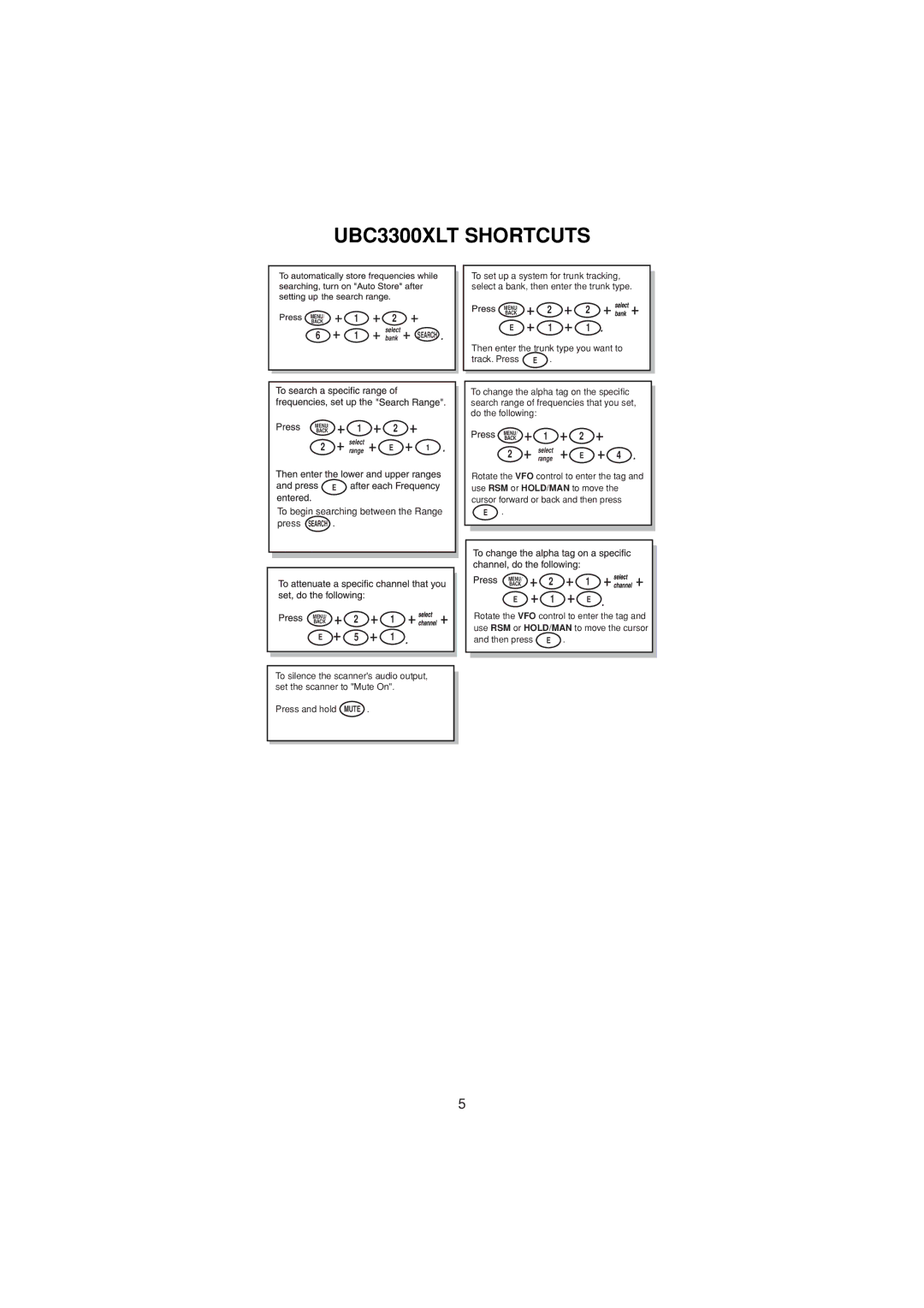 Uniden UBC3300XLT manual Then enter the trunk type you want to track. Press E 