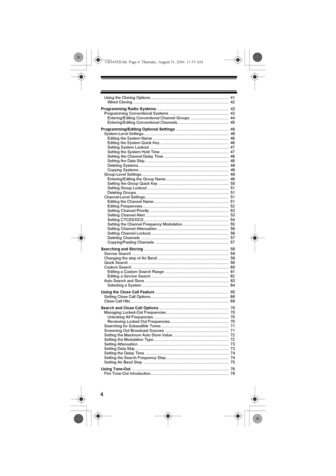 Uniden UBC3500XLT owner manual Entering/Editing Conventional Channel Groups 