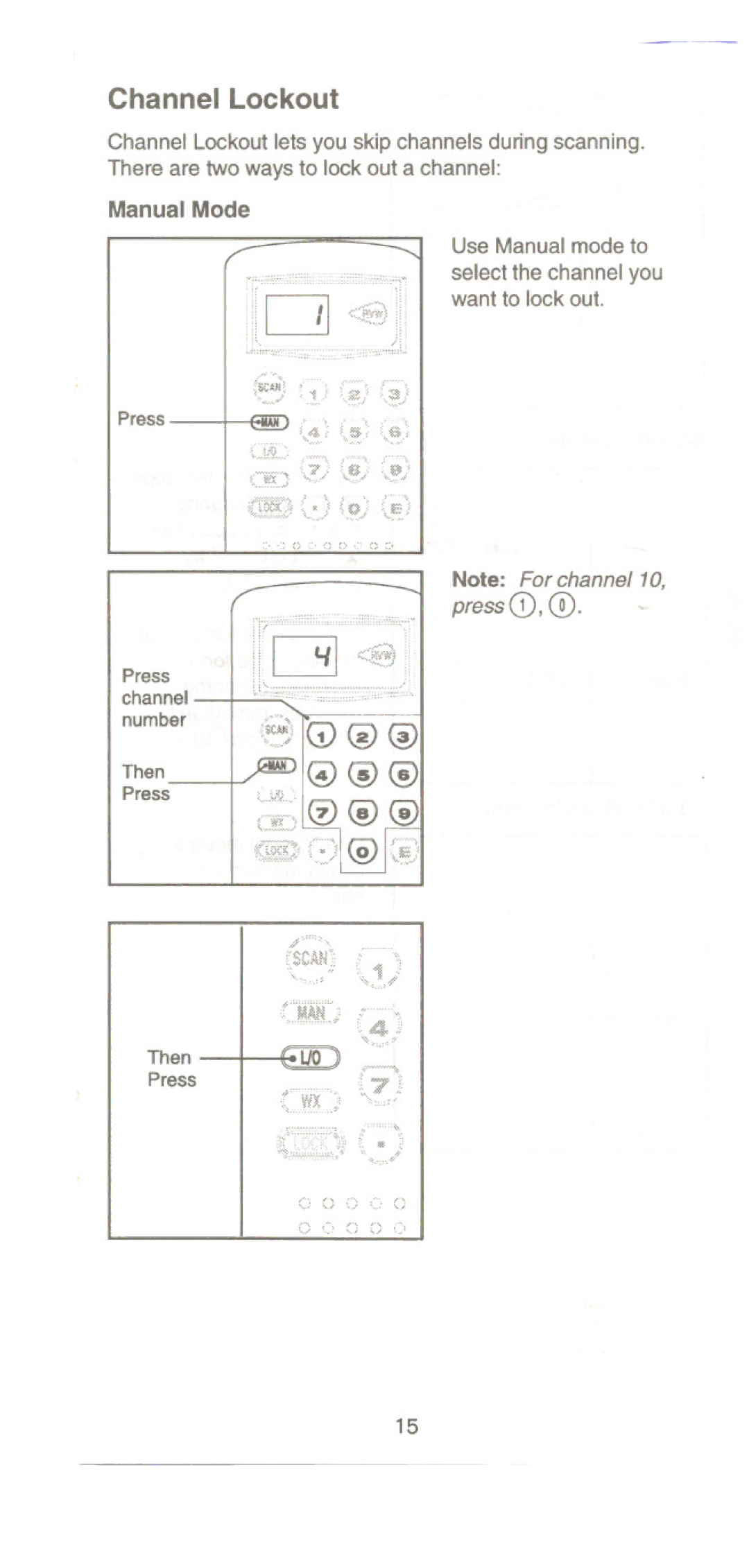 Uniden UBC60XLT manual Channel Lockout, PressJ, CD 