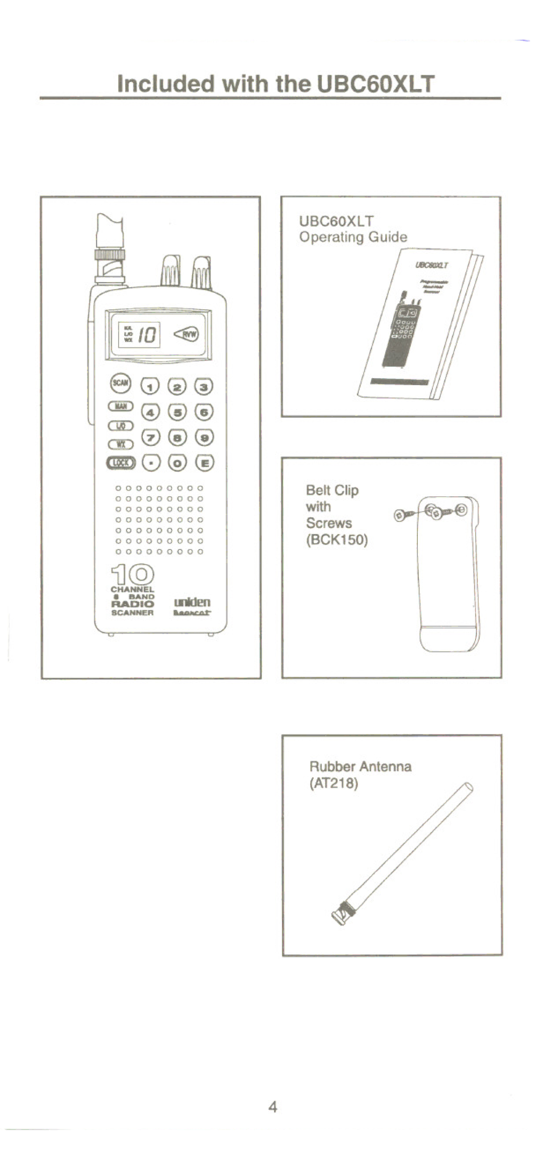 Uniden UBC60XLT manual Lj@ 