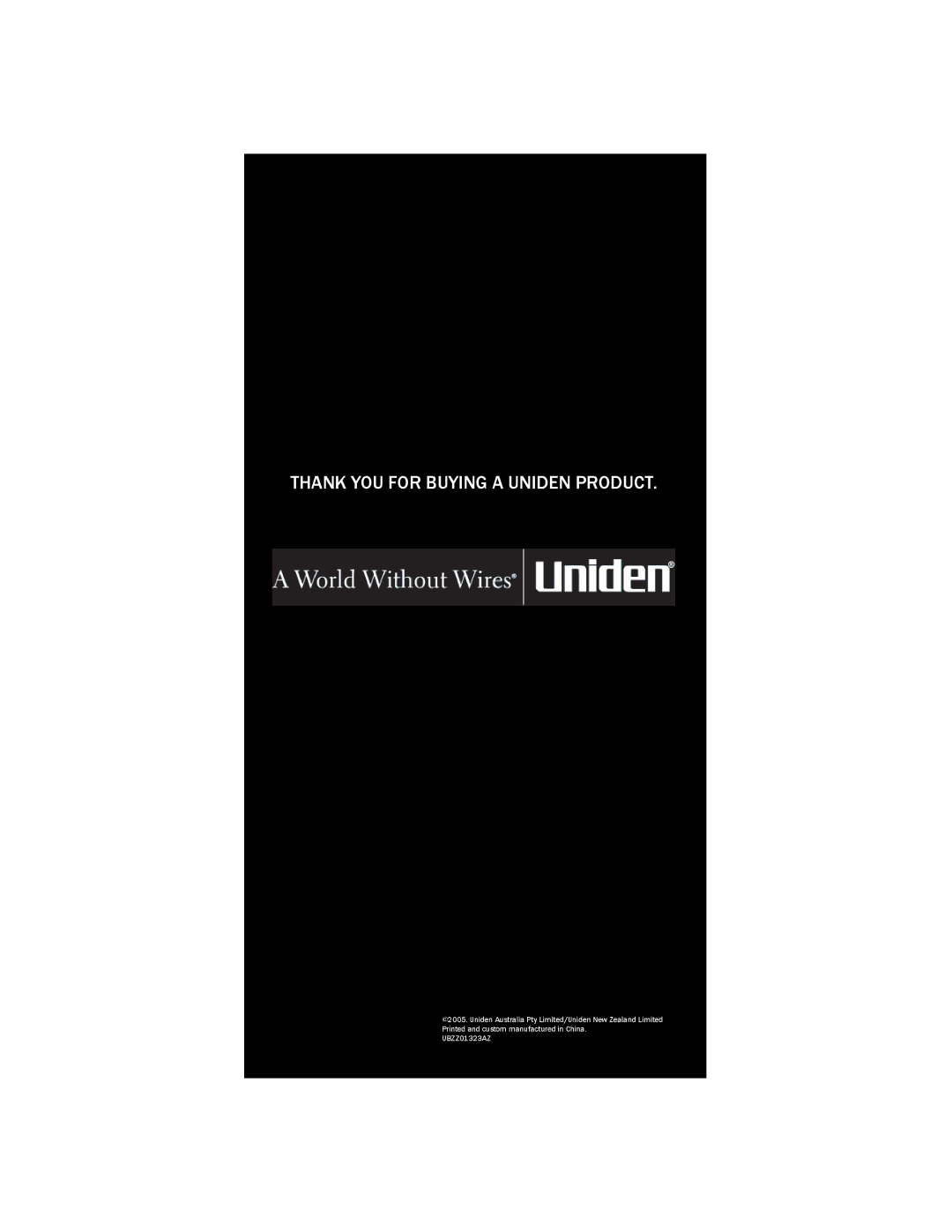 Uniden UBC72XLT owner manual Thank YOU for Buying a Uniden Product 