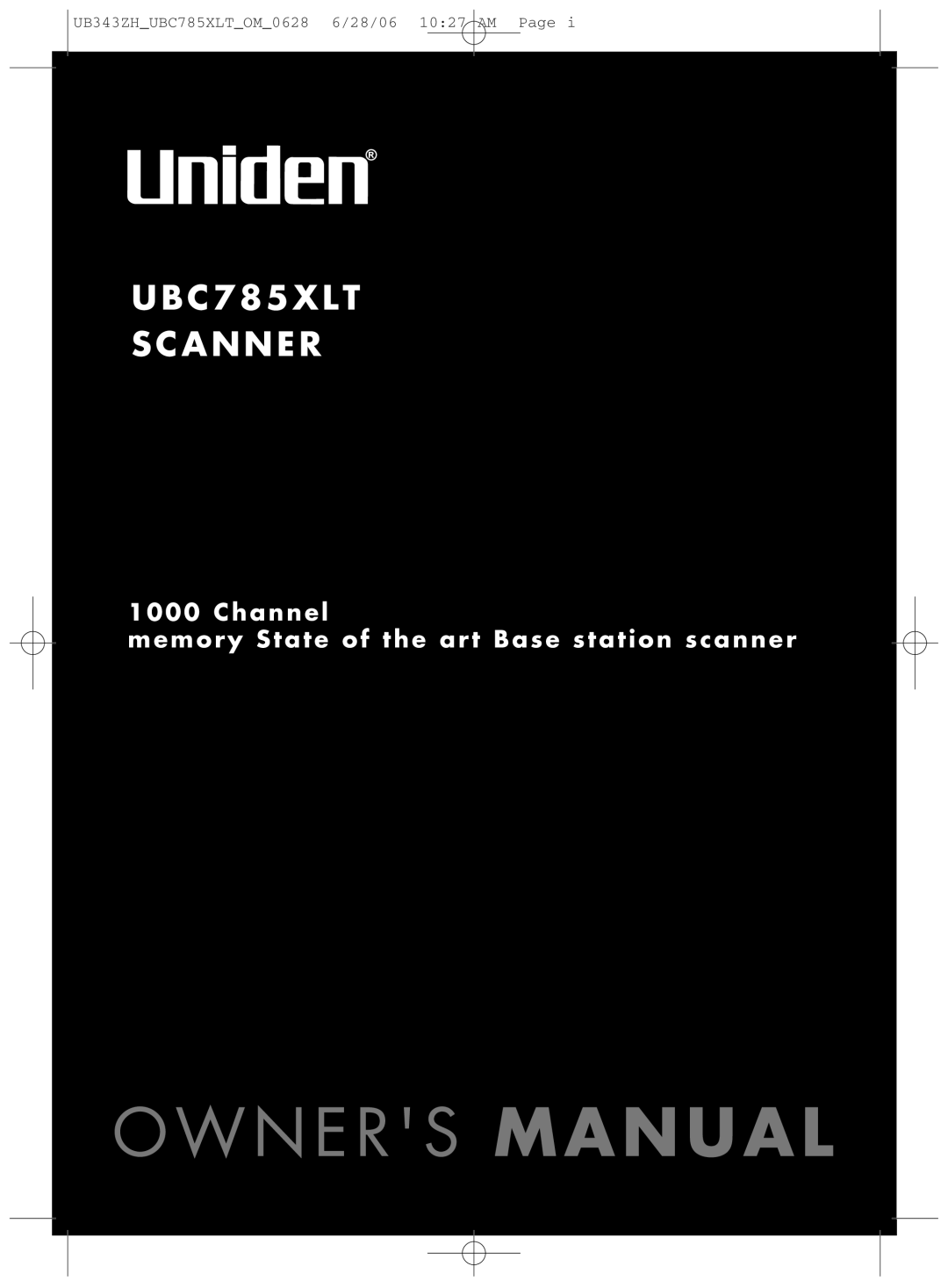 Uniden UBC785XLT manual A N N E R 