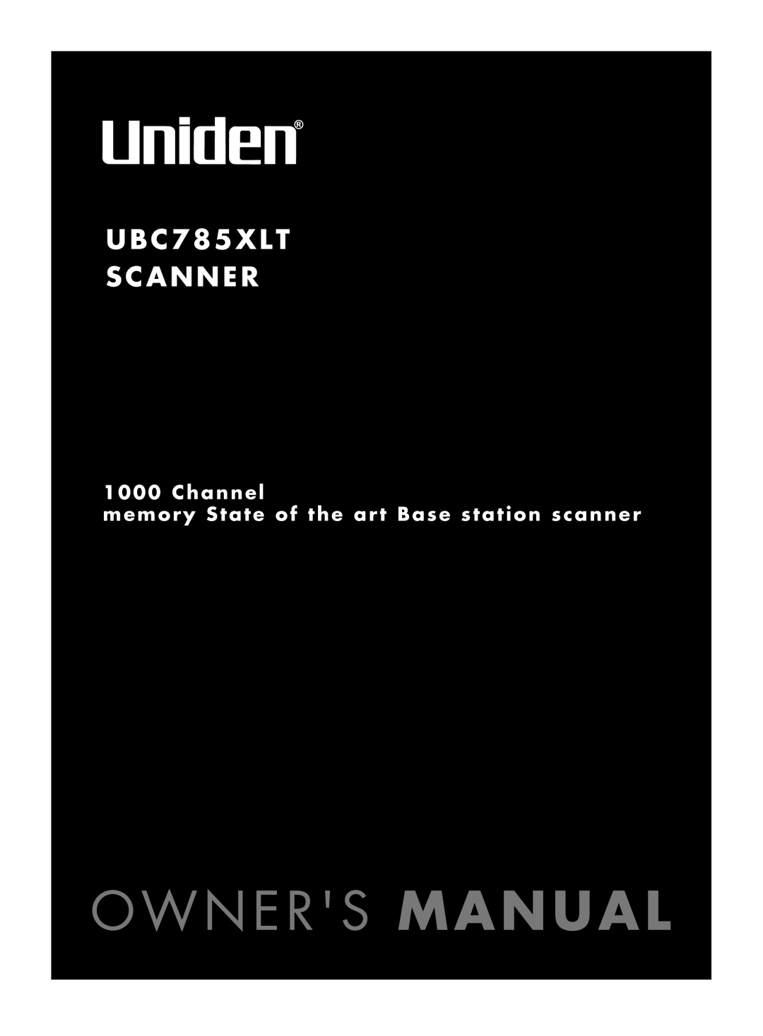 Uniden UBC785XLT manual A N N E R 