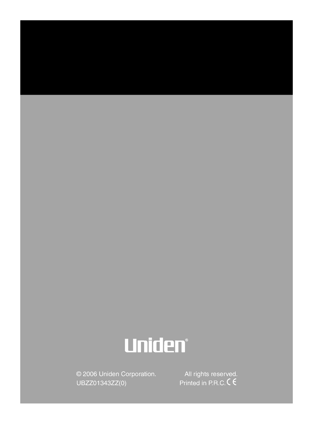 Uniden UBC785XLT manual Uniden Corporation All rights reserved UBZZ01343ZZ0 