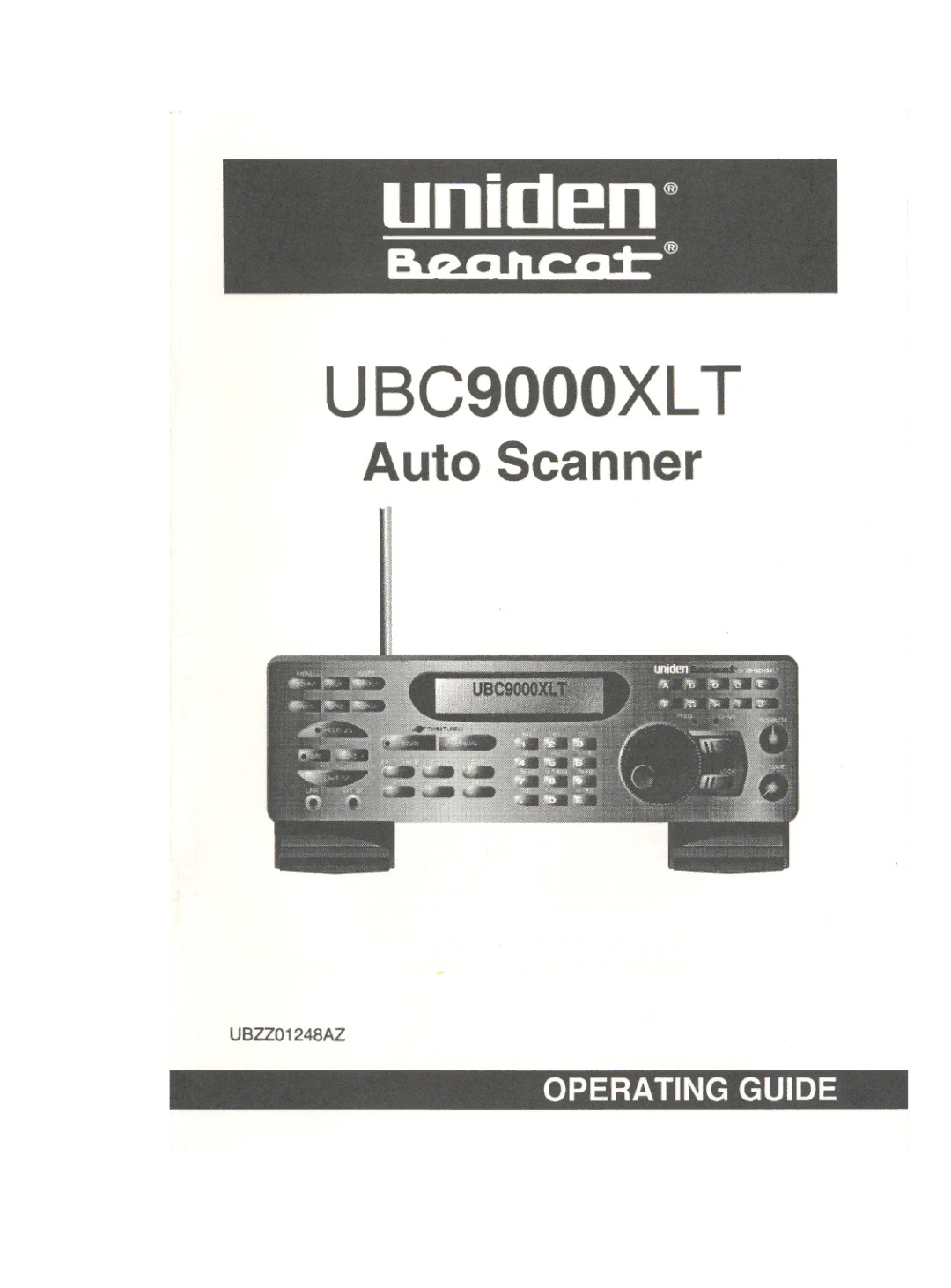 Uniden UBC9000XLT manual BC9000XL T 