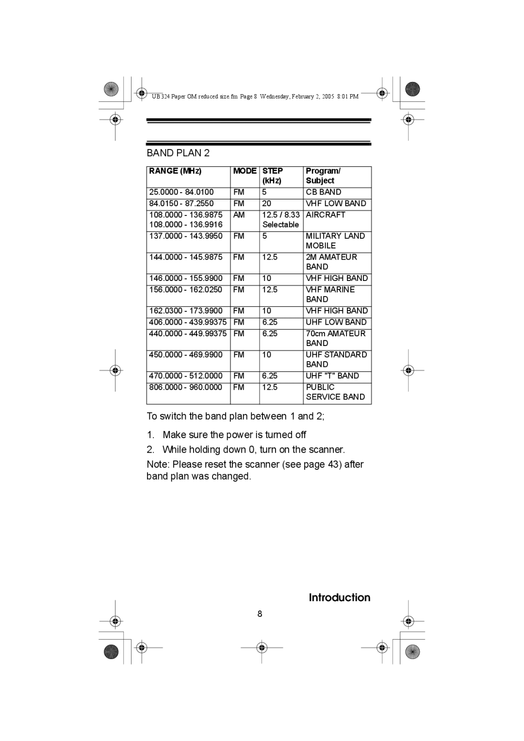 Uniden UBC92XLT manual Mode Step 