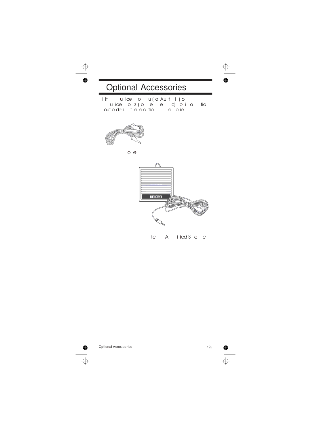 Uniden UBCD396T owner manual Optional Accessories 