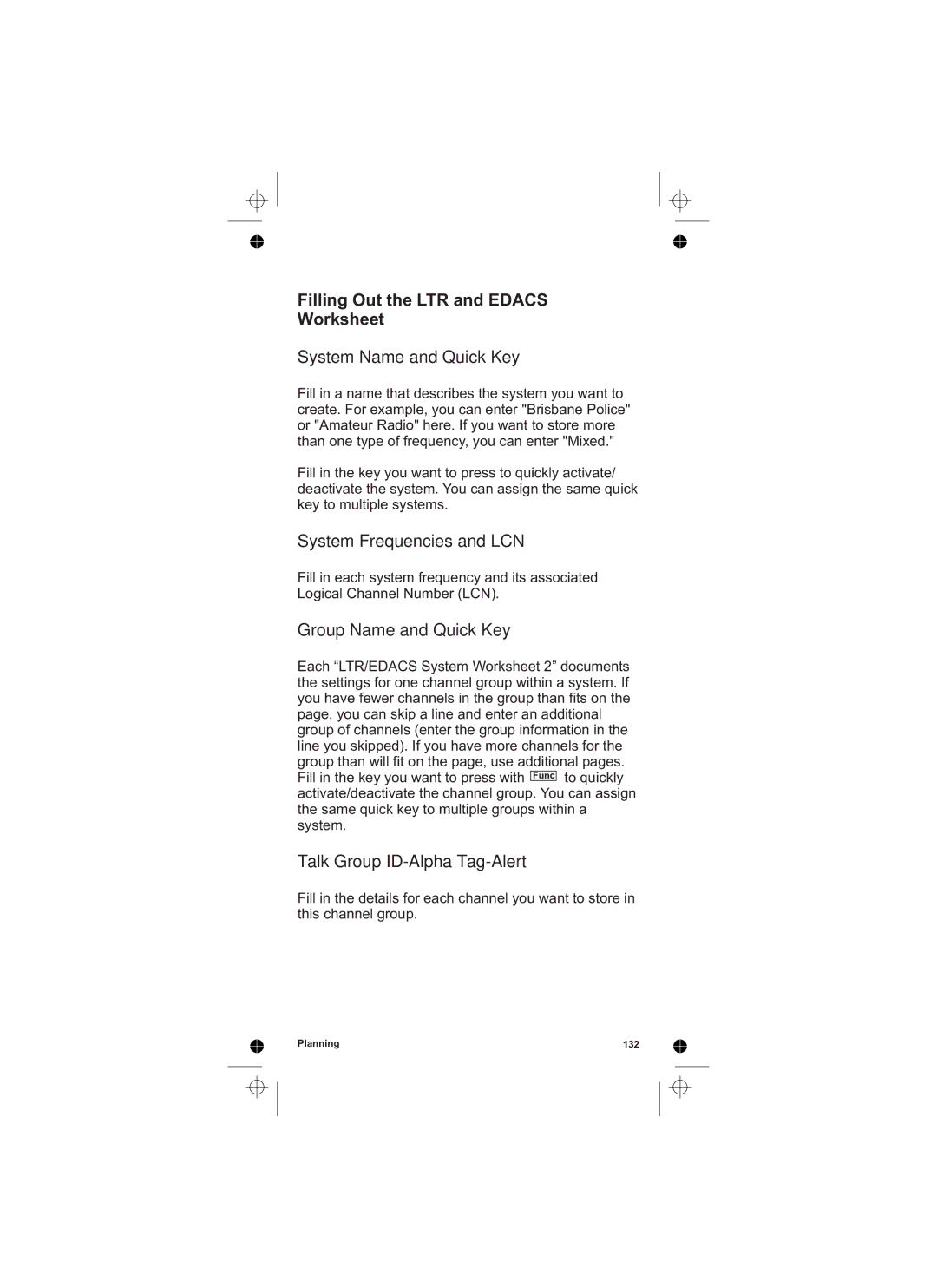 Uniden UBCD396T owner manual Filling Out the LTR and Edacs Worksheet, System Frequencies and LCN 