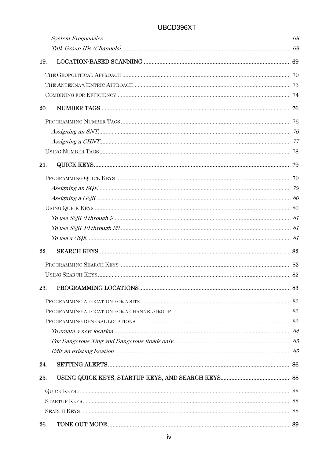 Uniden UBCD396XT owner manual Using Quick KEYS, Startup KEYS, and Search Keys 