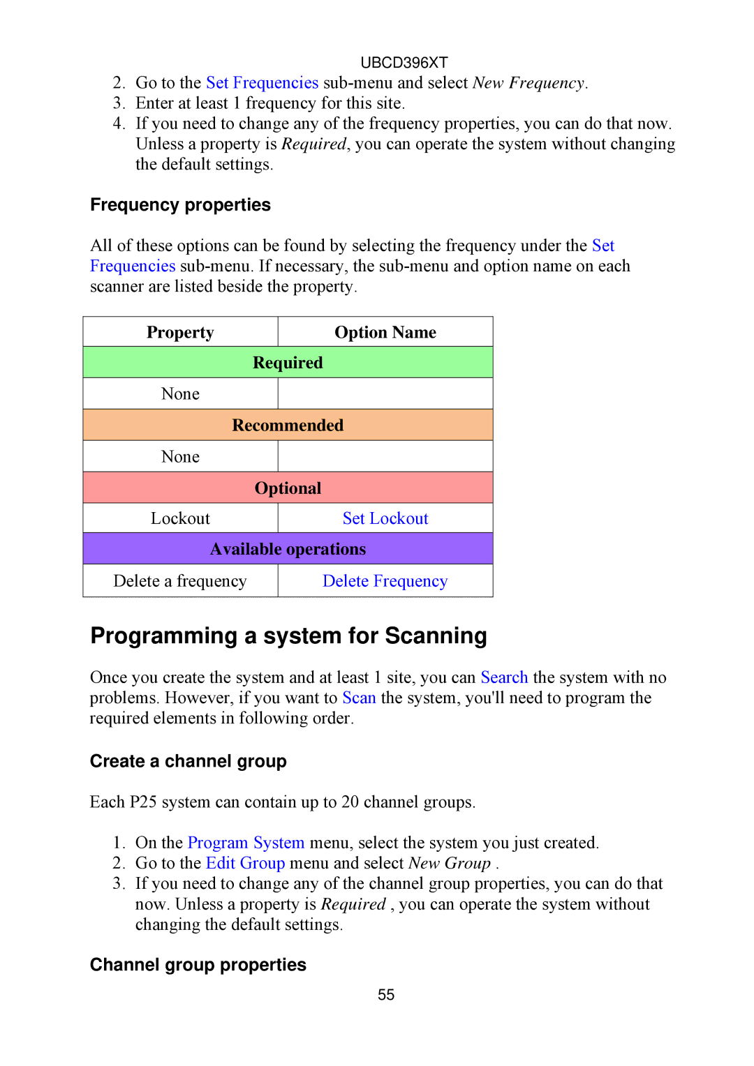 Uniden UBCD396XT owner manual Programming a system for Scanning 