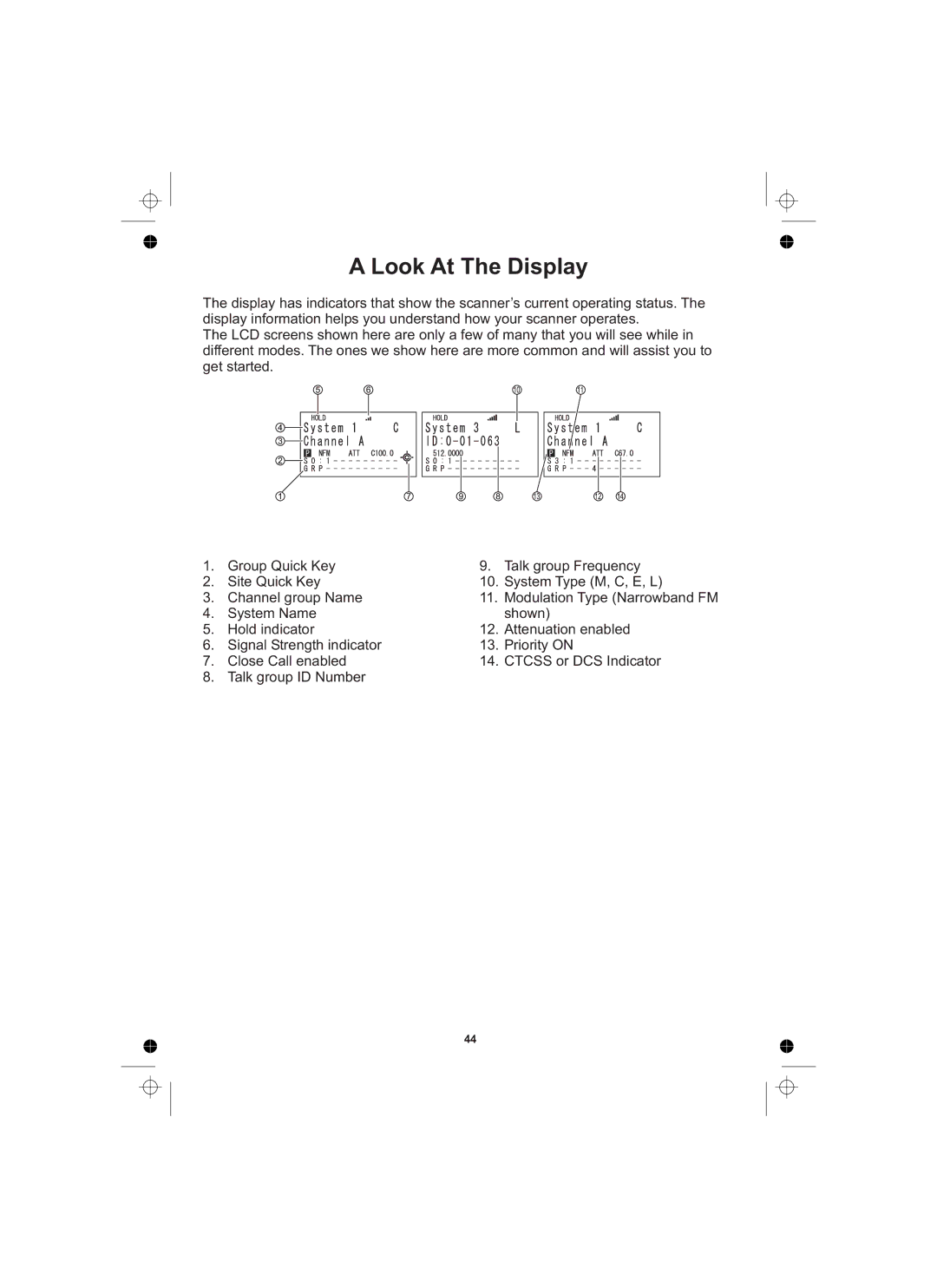 Uniden UBCD996T manual Look At The Display 