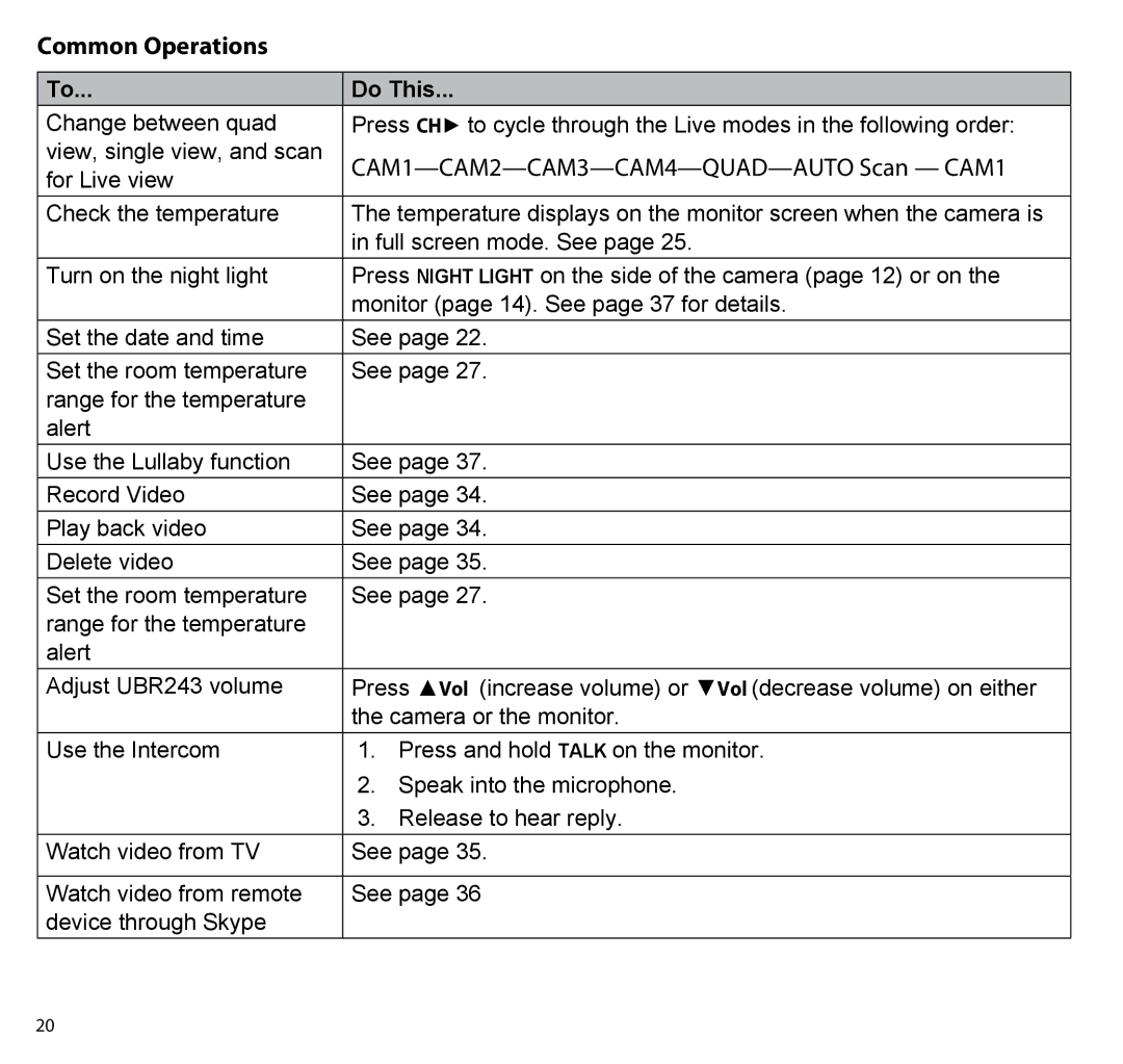 Uniden UBR243 manual Common Operations, Do This 