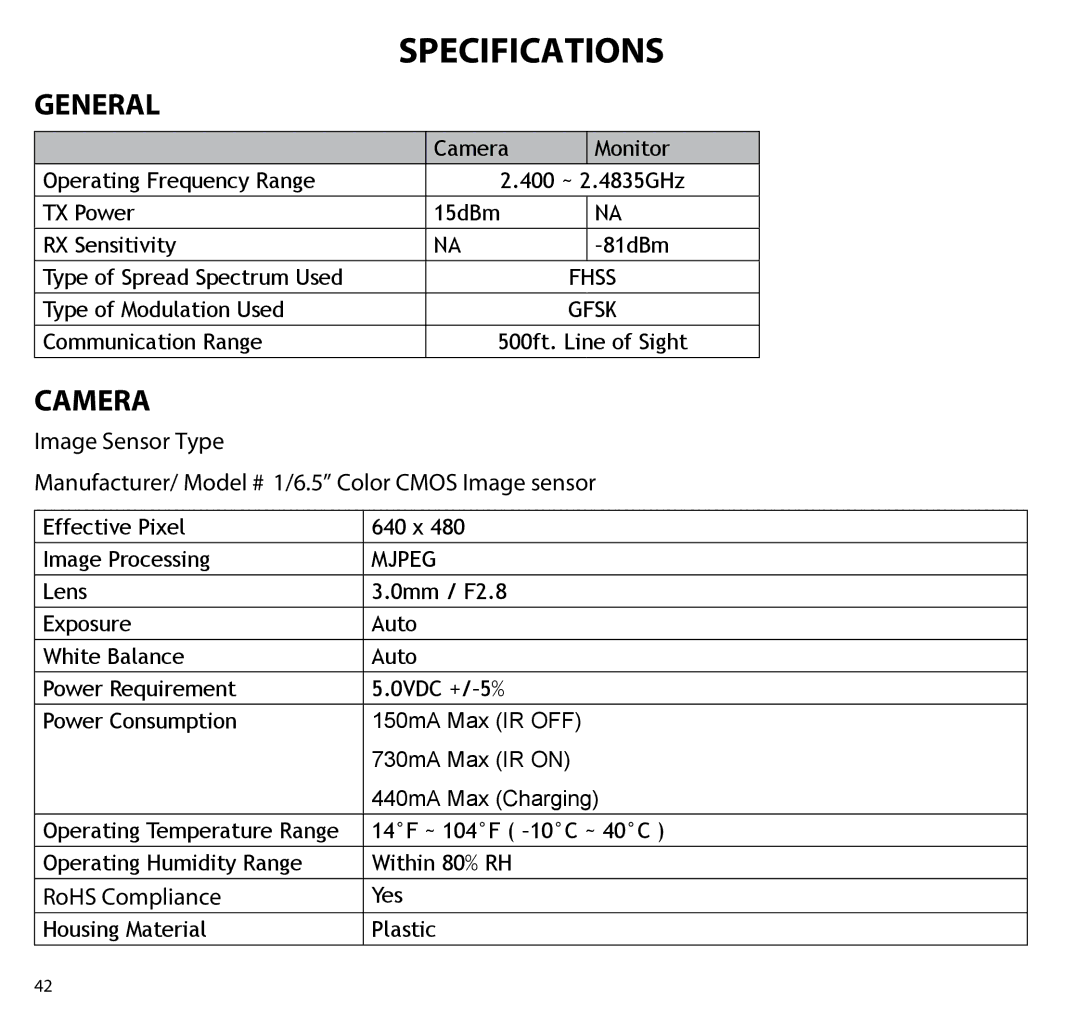 Uniden UBR243 manual Specifications, General 