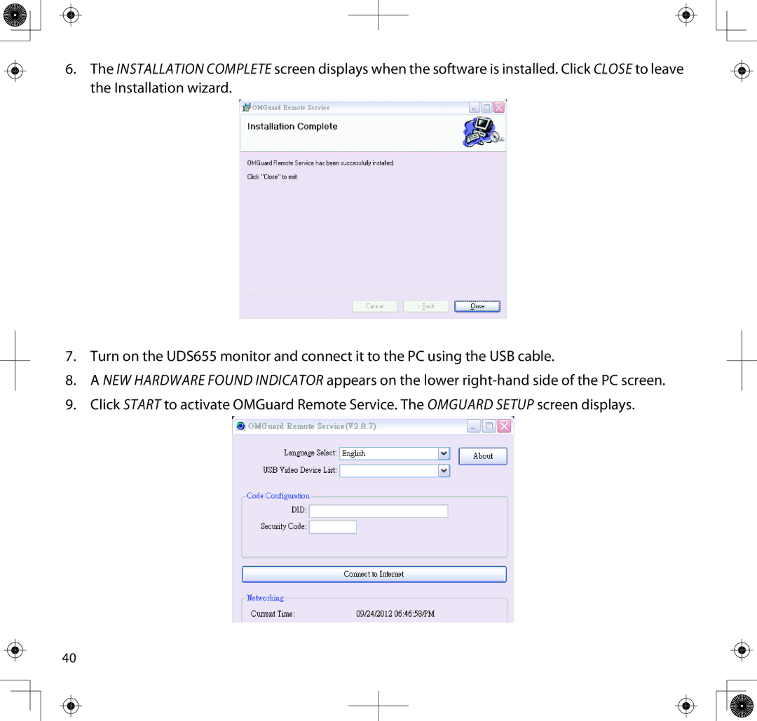 Uniden UDS655 manual 