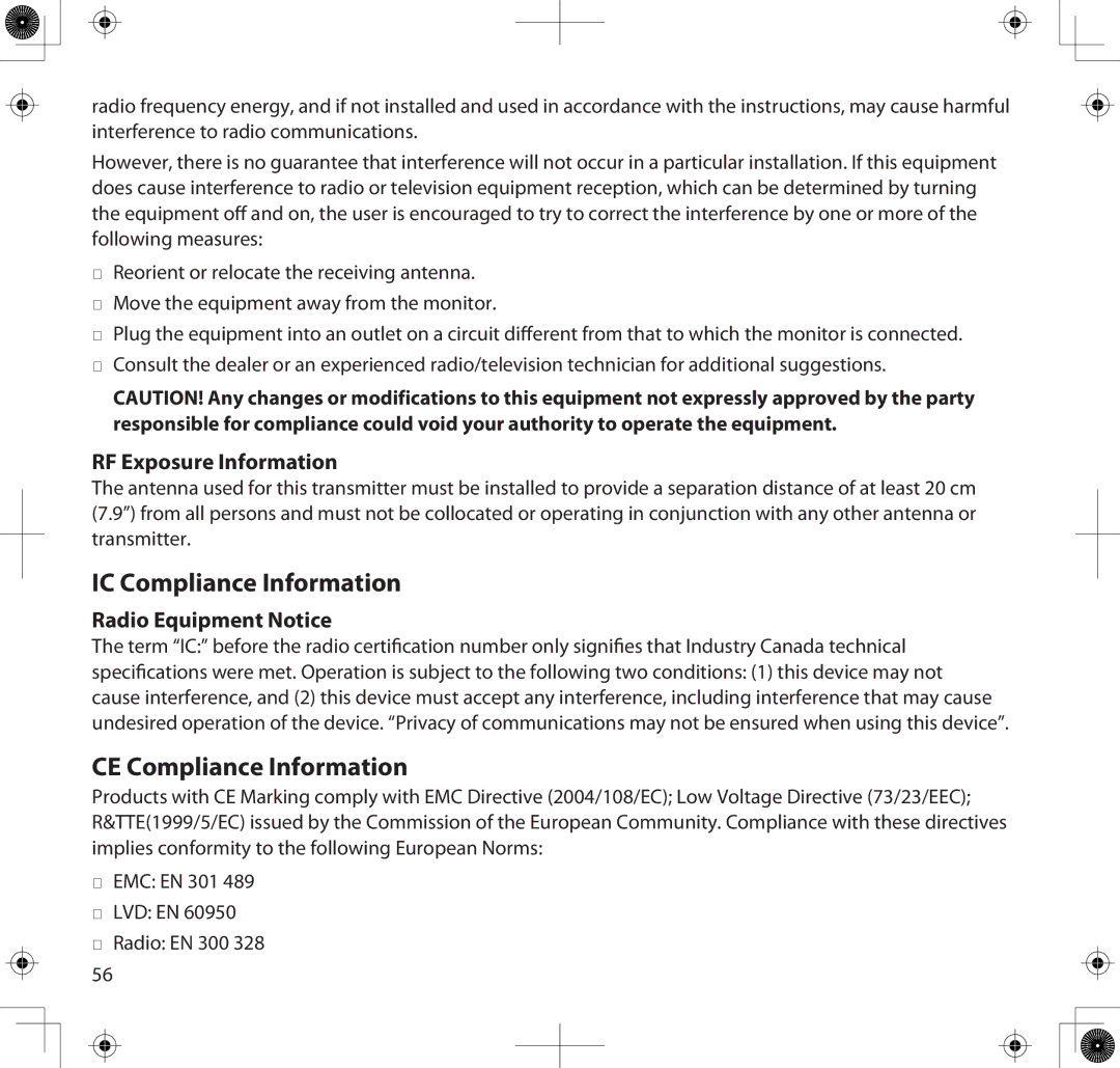 Uniden UDS655 manual RF Exposure Information, Radio Equipment Notice 