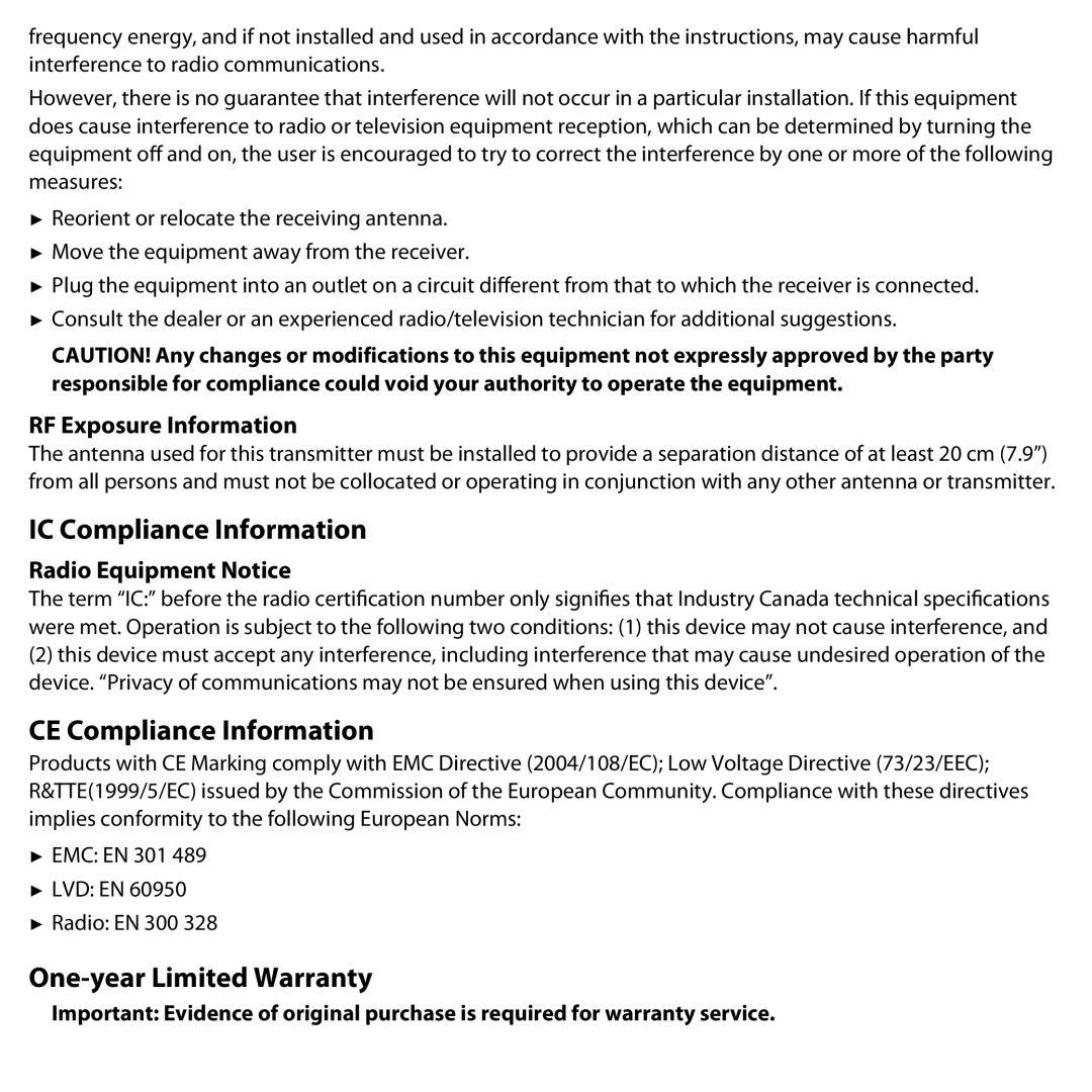 Uniden UDW10055 user manual RF Exposure Information, Radio Equipment Notice 