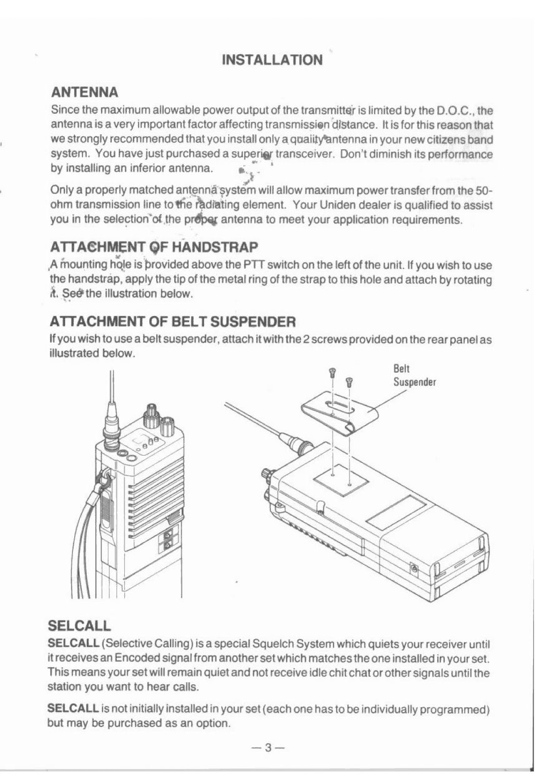 Uniden UH-055 manual 