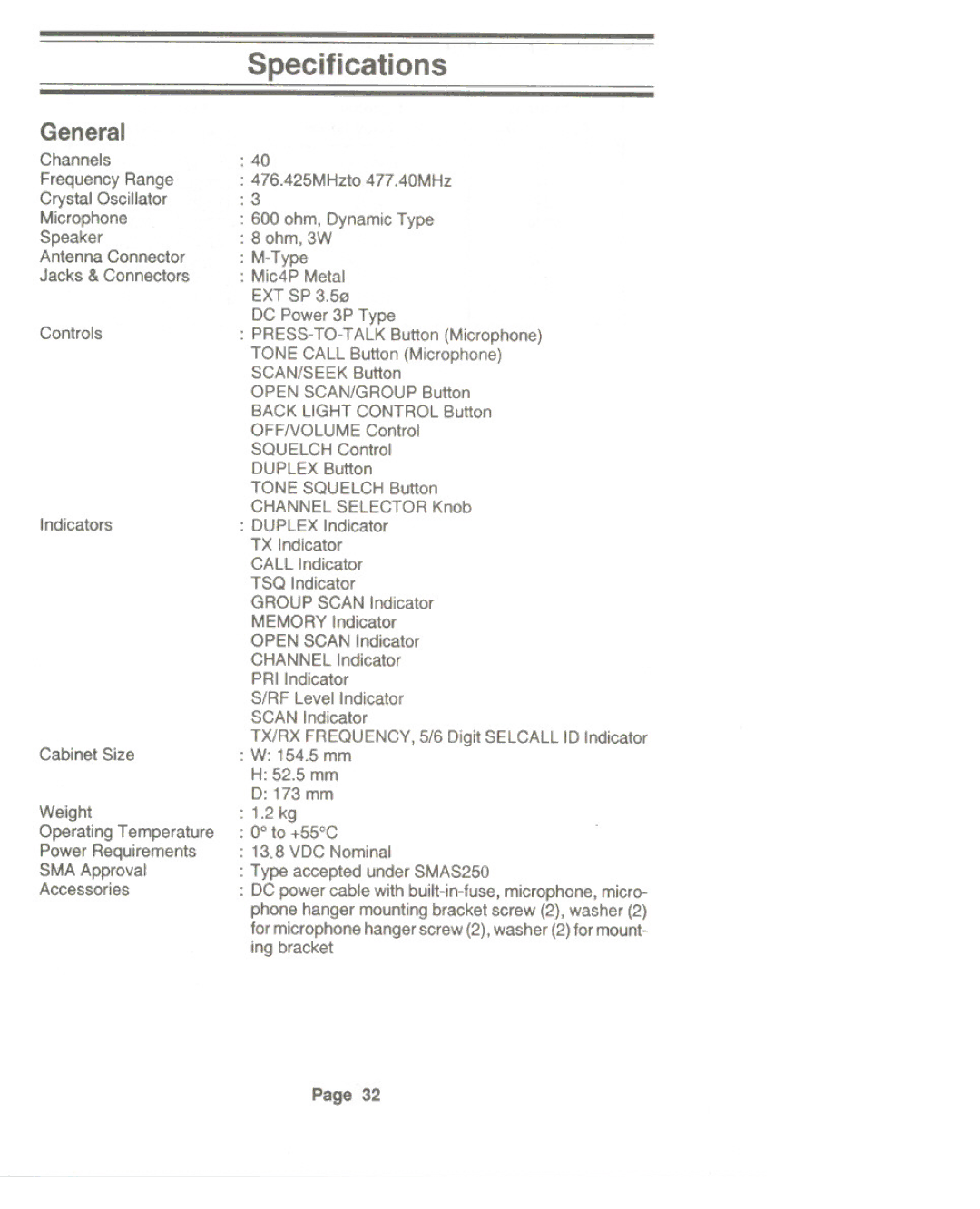 Uniden UH-099 owner manual Channels, Controls Indicators 