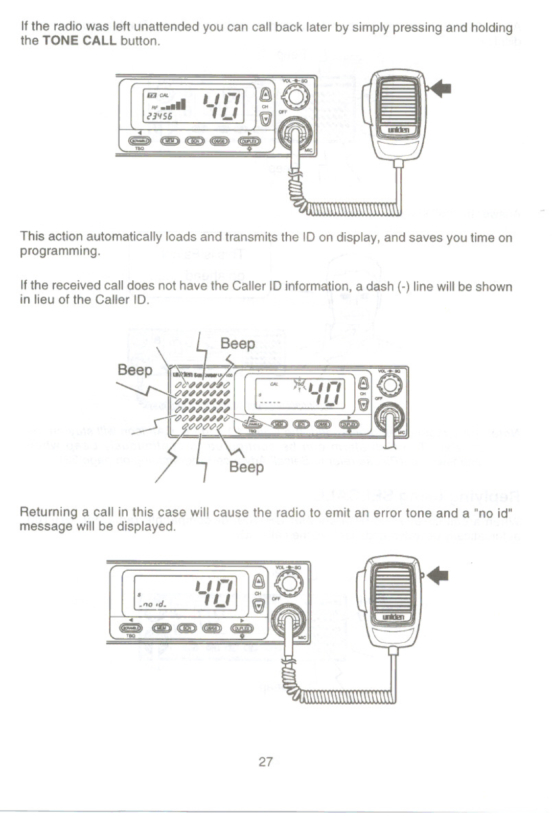 Uniden UH-100 owner manual ~~~~~GD e, ILl 