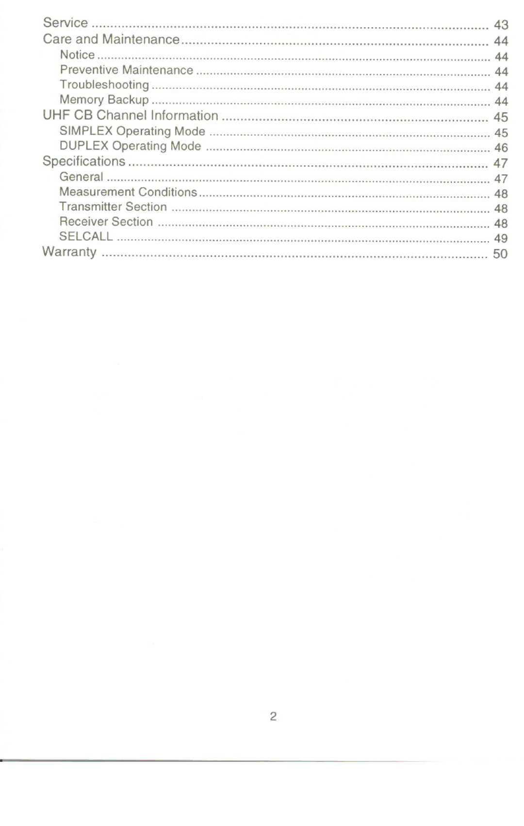 Uniden UH-100 owner manual TransmitterSection 