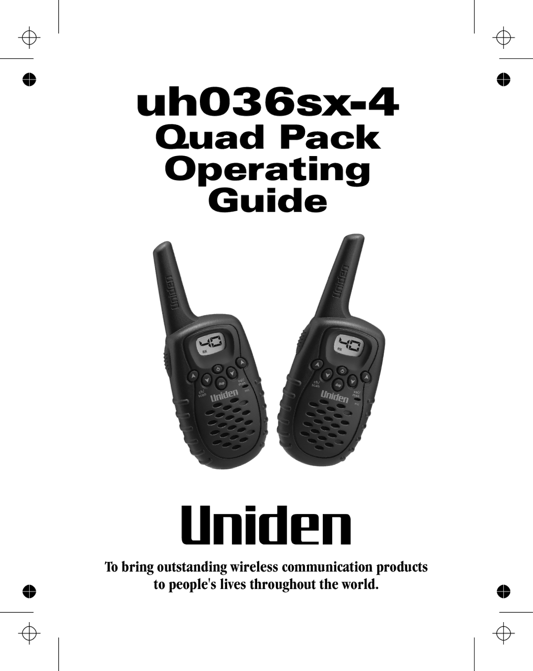 Uniden uh036sx-4 manual Uh036sx-4 