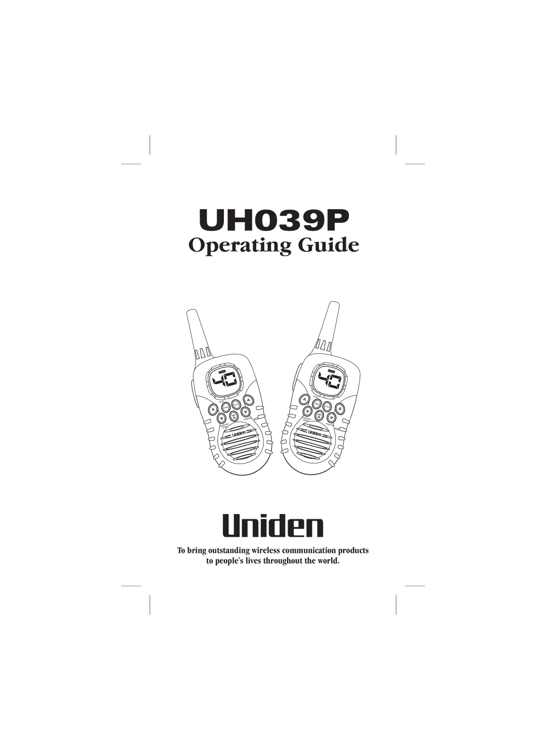 Uniden UH039P manual 