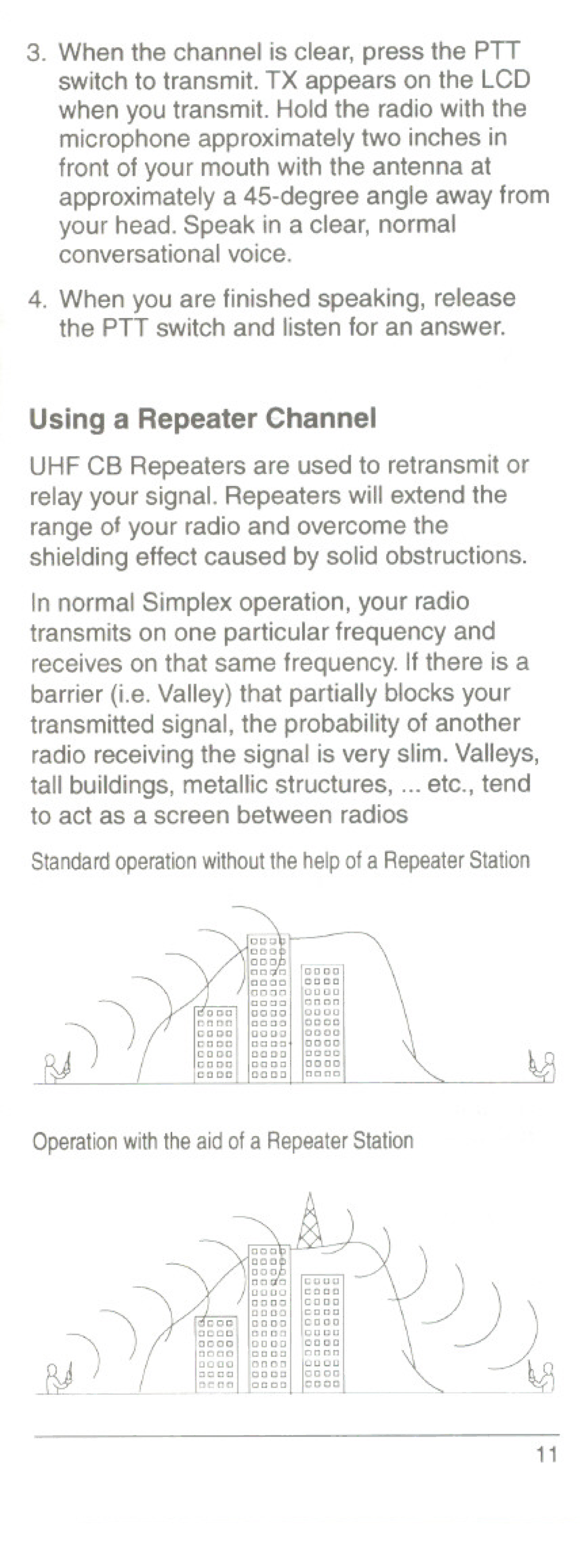 Uniden UH054A, UH054L manual ~j ~, Using a Repeater £hannel 