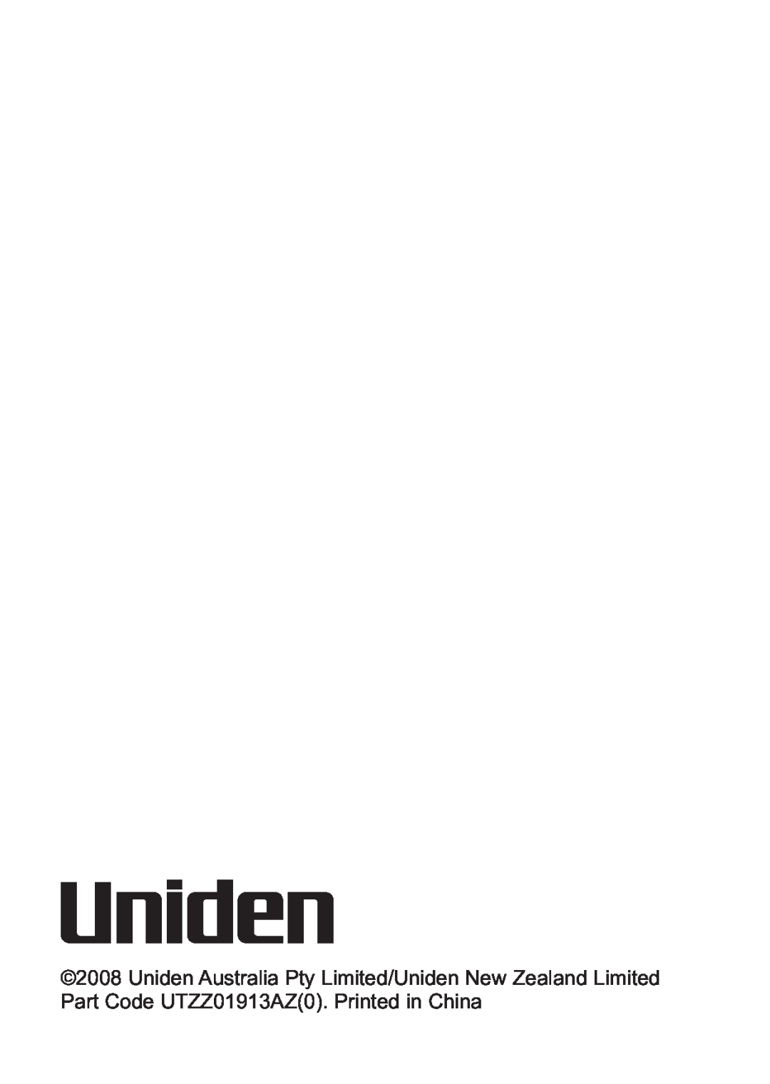 Uniden UH076SX owner manual 
